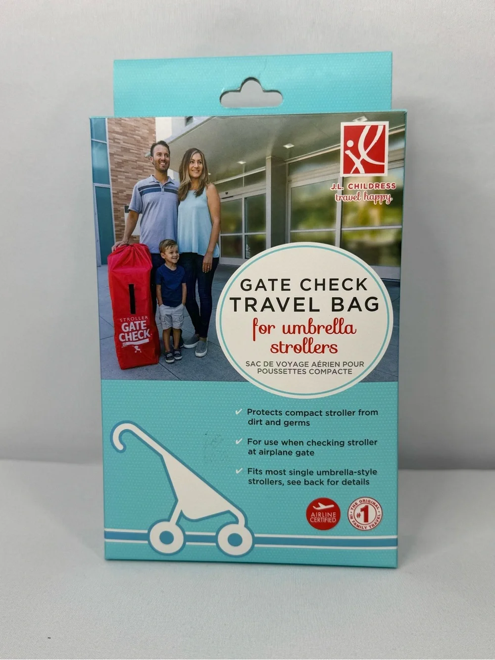 JL Childress Gate Check Travel Bag for Umbrella Strollers - Red
